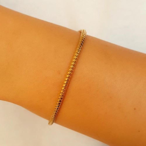 Timsah Sırtı İtalyan Rose Gümüş Bayan Bileklik - CNG Jewels
