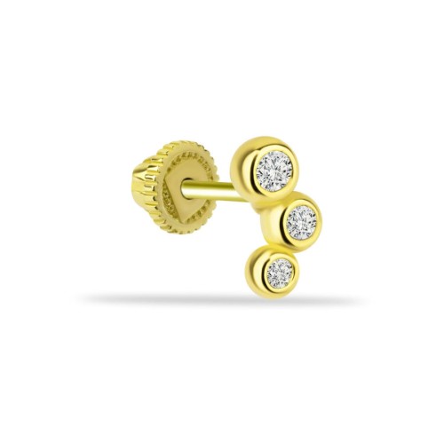 Tria Altın Helix Küpe - CNG Jewels