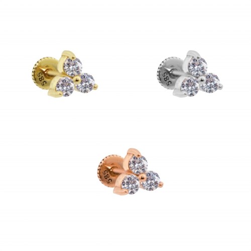 Tria Altın Helix Piercing - CNG Jewels (1)