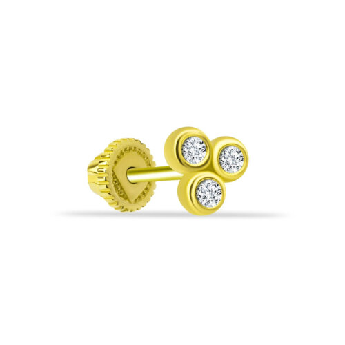 Tria Altın Helix Piercing - CNG Jewels