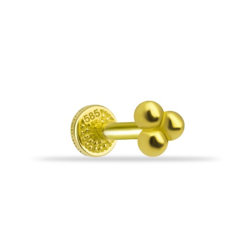 Tria Top Altın Tagus Piercing - CNG Jewels
