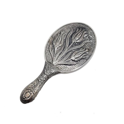 Tulip Silver Hand Mirror No 2 - CNG Jewels