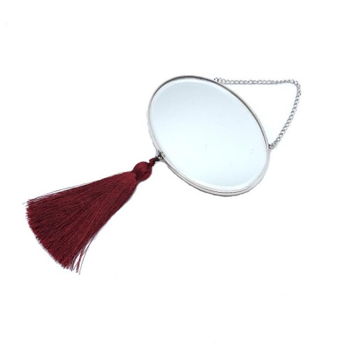 Turquoise Stone Medium Silver Wall Mirror - CNG Jewels (1)