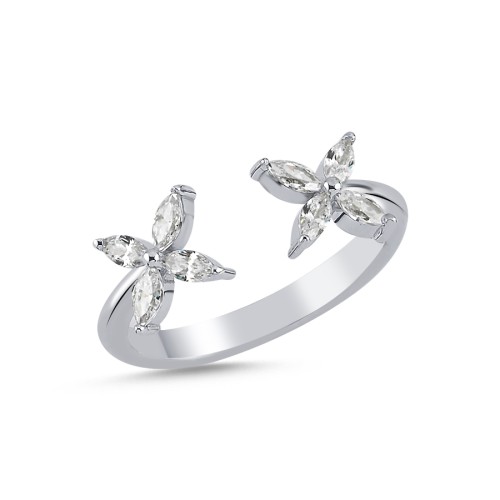 Twin Markiz Roza Gümüş Kadın Yüzük - CNG Jewels