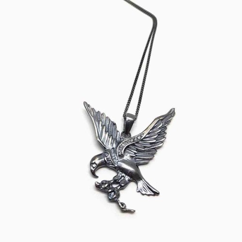 Uçan Kartal 925 Ayar Gümüş Erkek Kolye - CNG Jewels