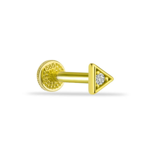 Üçgen Altın Tragus Piercing - CNG Jewels
