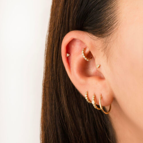 Üçgen Altın Tragus Piercing - CNG Jewels (1)