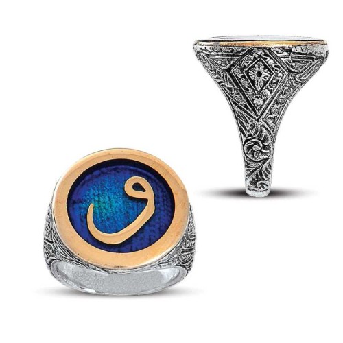 Vav Harfli Gümüş Erkek Yüzüğü - CNG Jewels