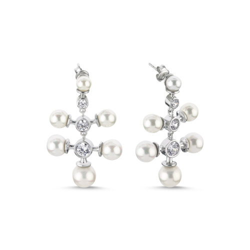 Venüs İnci Kadın Gümüş Küpe - CNG Jewels