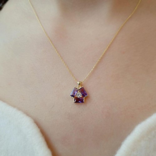 Viola Lora Silver Women's Necklace - CNG Jewels