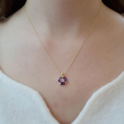 Viola Lora Gümüş Kadın Kolye - CNG Jewels (1)