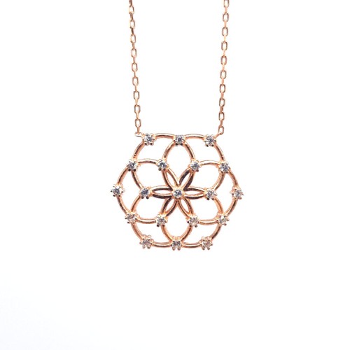 Yaşam Çiçeği Gümüş Bayan Kolye - CNG Jewels