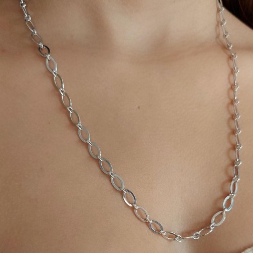Yassı Forse Gümüş Bayan Zincir - CNG Jewels (1)