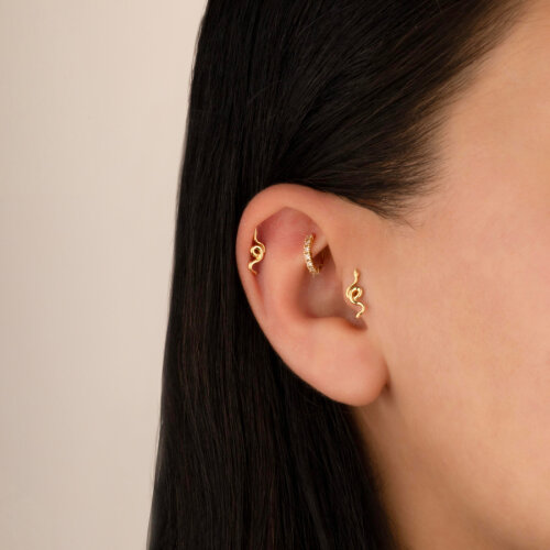 Yılan Altın Helix Piercing - CNG Jewels (1)