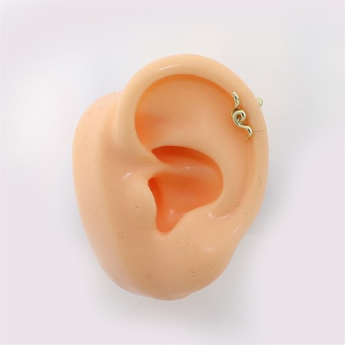 Yılan Altın Helix Piercing - 3