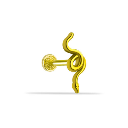 Yılan Altın Tragus Piercing - CNG Jewels