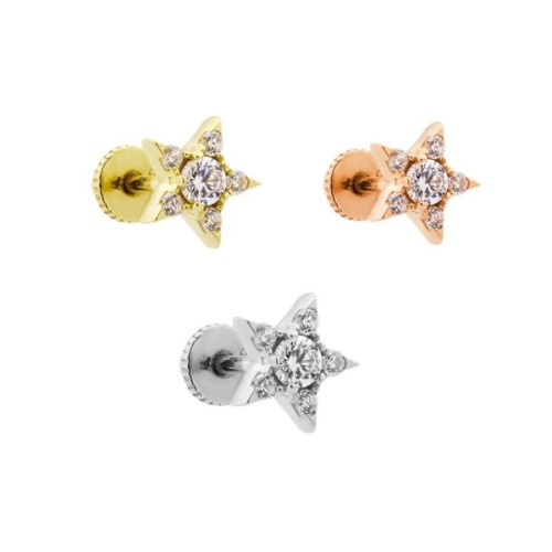 Yıldız Altın Helix Piercing - CNG Jewels (1)