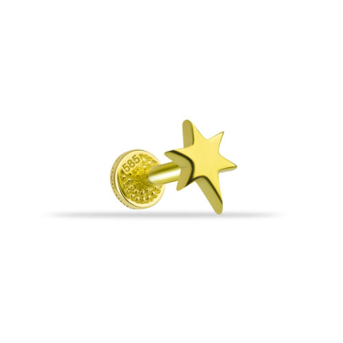Yıldız Altın Tragus Piercing - CNG Jewels