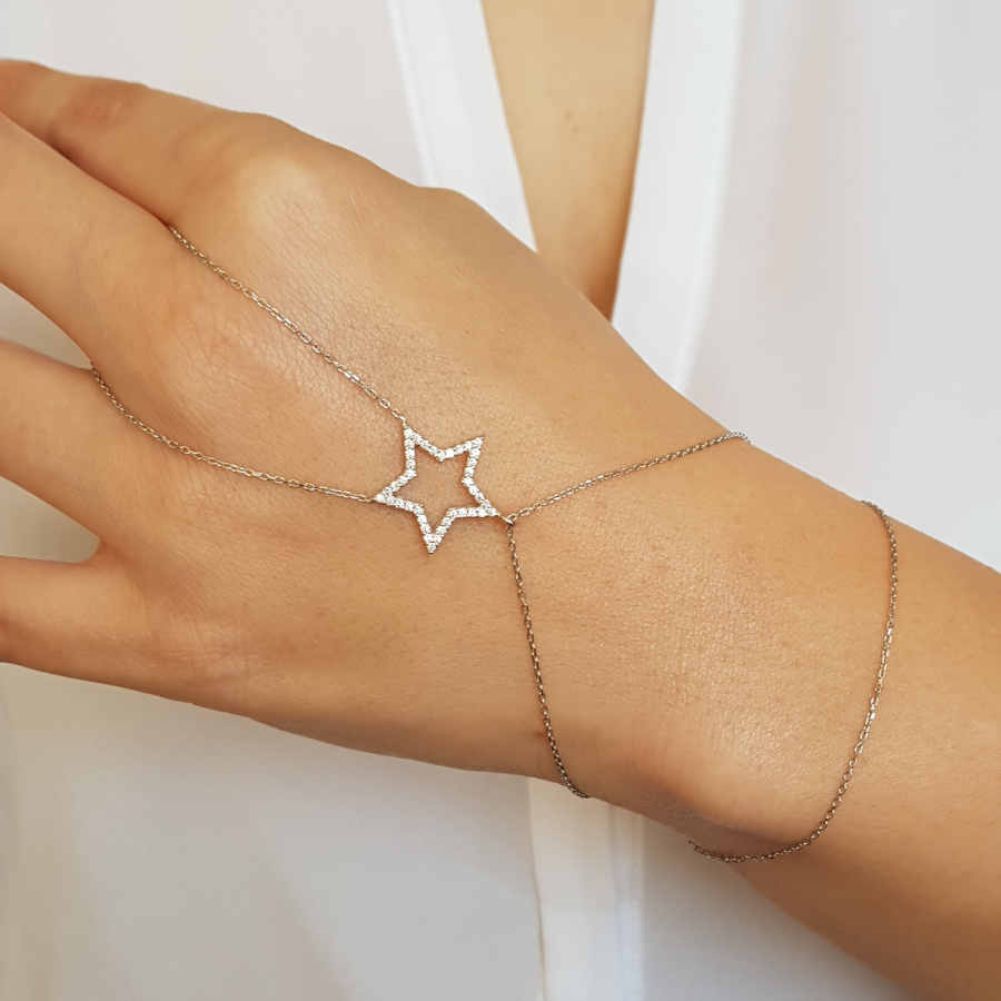 Star Silver Shahmaran Bracelet - CNG Jewels
