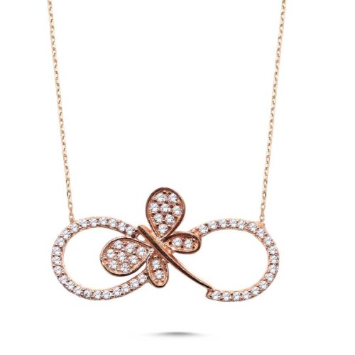 Yusufçuk Sonsuzluk Rose Gümüş Bayan Kolye - CNG Jewels