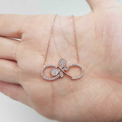 Yusufçuk Sonsuzluk Rose Gümüş Kadın Kolye - CNG Jewels (1)