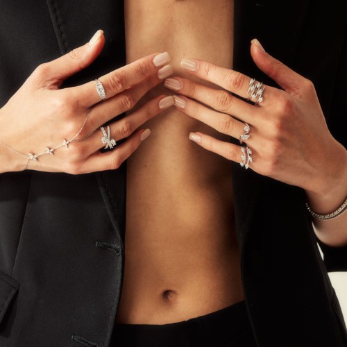 Zigzag Markiz Tasarım Gümüş Yüzük - 3