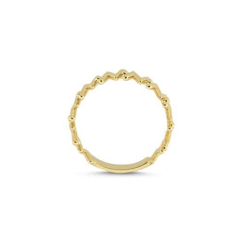 Zikzak Desen 14 Ayar Altın Yüzük - CNG Jewels (1)